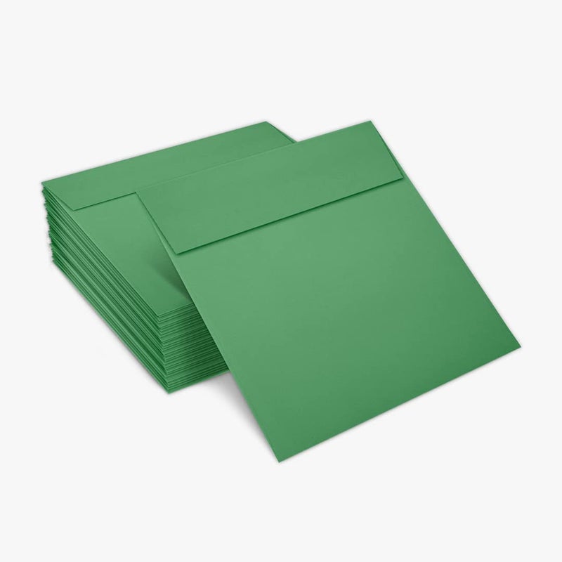 Envelopes.com 6 x 6 Square Envelopes w/Peel & Press - Holiday Green (50 Qty.) | Perfect For Thank You Notes, RSVPs, Greeting Cards, Weddings or any Announcement | 80lb Text Paper | 8525-12-50 - Image 5